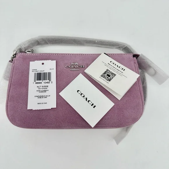 Coach Suede Nolita 19 Silver Light Violet - Picture 10 of 12